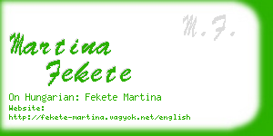 martina fekete business card